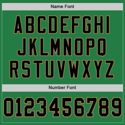 Custom Grass Green Black-Old Gold Mesh Authentic Football Jersey